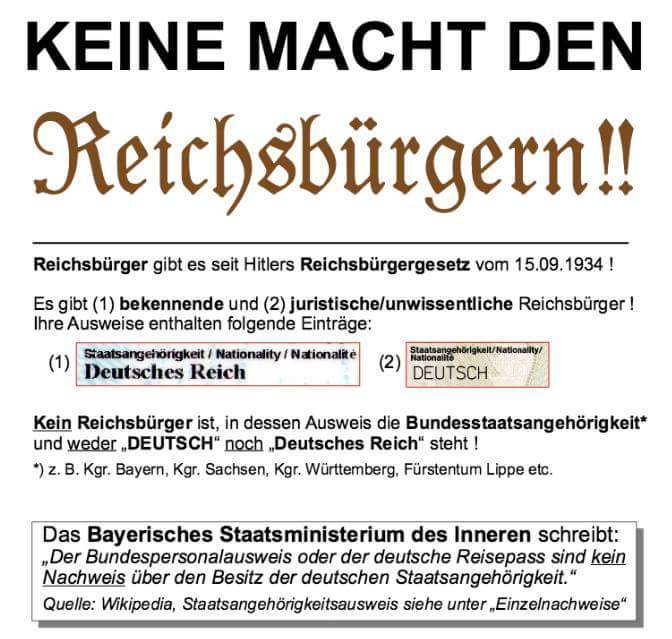Keine Macht den Reichsbürgern